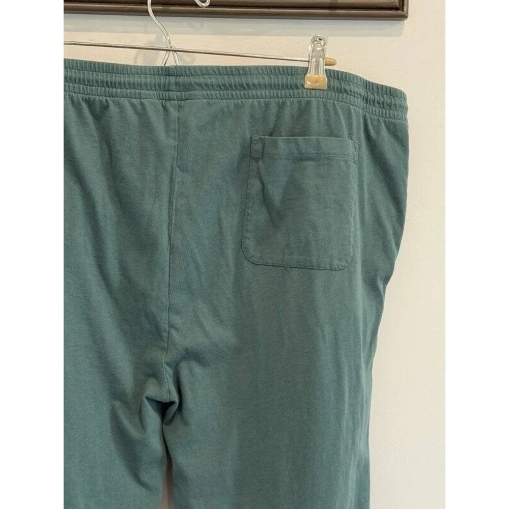 J Crew‎ Knit Goods Mens Drawstring Soft Jogger Pants Green Cotton XL Slim